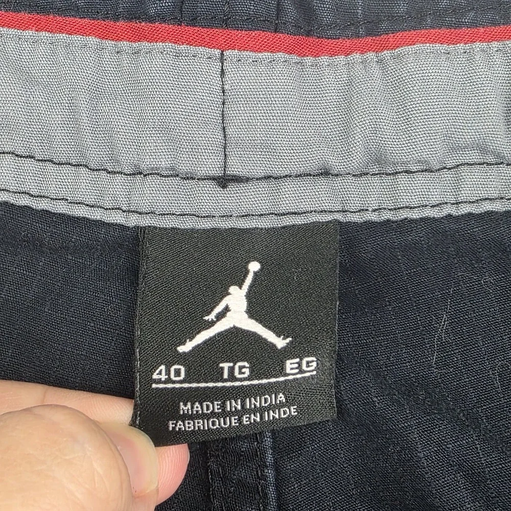 Vintage Air Jordan Shorts Mens Size 40 Black Cargo Ripstop Casual Bottoms